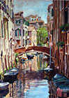 Venice Bridge, oil, 25x18 (63x45 cm)